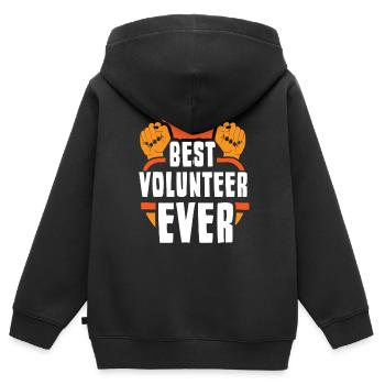 Bester Freiwilliger Aller Zeiten Beruf Freiwillig - Kinder Premium Organic Zip Hoodie - Schwarz - Hinten - AI Model Kid Male (0cm)
