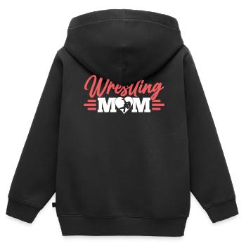 Wrestling Mama Wrestler Ringen Ringer Ringkampf - Kids Premium Organic Zip-up Hoodie - black - Back - AI Model Kid Male (0cm)