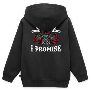 Tattoo Artist Slogan Saying - Just The Tip I Promi - Kinder Premium Organic Zip Hoodie - Schwarz - Hinten - AI Model Kid Male (0cm)