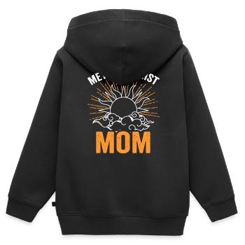 Météorologue Profession Météorologue Météorologie - Sweat Premium à capuche zippé enfant bio - noir - Dos - AI Model Kid Male (0cm)