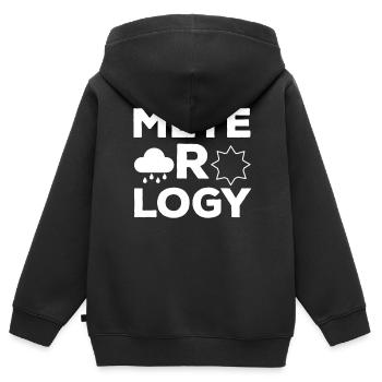Meteorologie Wettervorhersage Meteorologe Beruf - Kinder Premium Organic Zip Hoodie - Schwarz - Hinten - AI Model Kid Male (0cm)