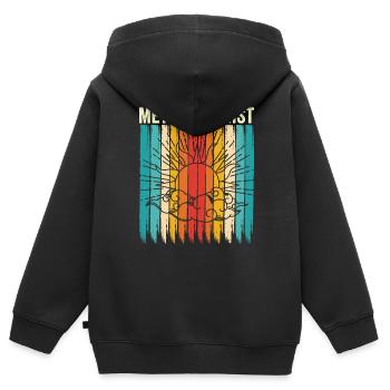 Meteorologe Beruf Meteorologie Wettervorhersage - Kinder Premium Organic Zip Hoodie - Schwarz - Hinten - AI Model Kid Male (0cm)
