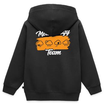 Team Meteorologie Meteorologe Wettervorhersage - Kinder Premium Organic Zip Hoodie - Schwarz - Hinten - AI Model Kid Male (0cm)