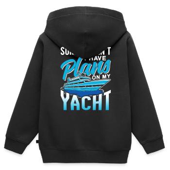 Malheureusement, je ne peux pas avoir de plans pour mon yacht - Sweat Premium à capuche zippé enfant bio - noir - Dos - AI Model Kid Male (0cm)