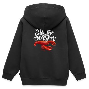 Languste Langusten Meeresfrüchte Krebs Geschenk - Kinder Premium Organic Zip Hoodie - Schwarz - Hinten - AI Model Kid Male (0cm)