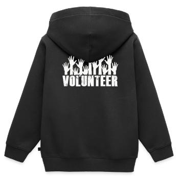 Freiwilliger Ehrenamt Freiwillig Ehrenamtlicher - Kinder Premium Organic Zip Hoodie - Schwarz - Hinten - AI Model Kid Male (0cm)