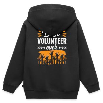 Bester Freiwilliger Aller Zeiten Beruf Freiwillig - Kinder Premium Organic Zip Hoodie - Schwarz - Hinten - AI Model Kid Male (0cm)