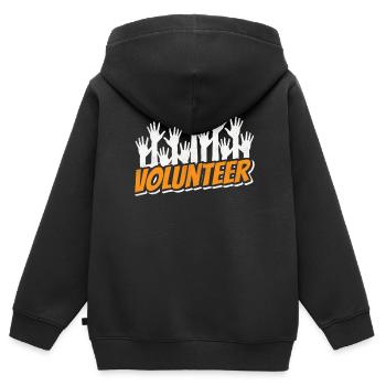 Freiwilliger Ehrenamt Freiwillig Ehrenamtlicher - Kinder Premium Organic Zip Hoodie - Schwarz - Hinten - AI Model Kid Male (0cm)