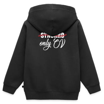 Not Synchro only OV Übersetzung Sprache Ton - Kinder Premium Organic Zip Hoodie - Schwarz - Hinten - AI Model Kid Male (0cm)