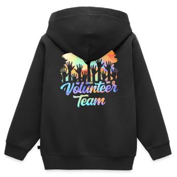 Freiwilligen Team Freiwilliger Freiwillig Beruf - Kinder Premium Organic Zip Hoodie - Schwarz - Hinten - AI Model Kid Male (0cm)