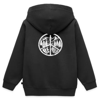 Hippie - Kinder Premium Organic Zip Hoodie - Schwarz - Hinten - AI Model Kid Male (0cm)
