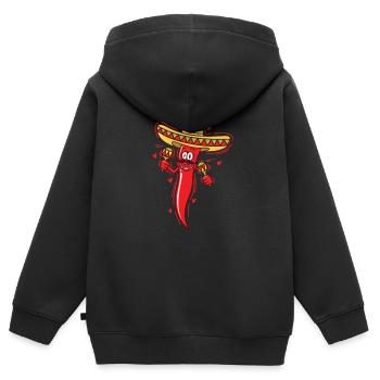 Cinco de Mayo Chapeau Mexicain Vacances Mexique - Sweat Premium à capuche zippé enfant bio - noir - Dos - AI Model Kid Male (0cm)