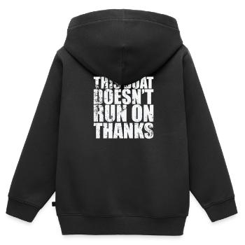 Ce bateau ne fonctionne pas sur le voilier Thanks - Sweat Premium à capuche zippé enfant bio - noir - Dos - AI Model Kid Male (0cm)