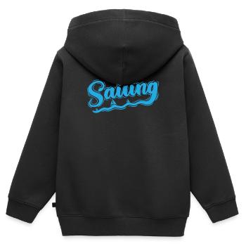 Voilier Voilier Sport Sports nautiques - Sweat Premium à capuche zippé enfant bio - noir - Dos - AI Model Kid Male (0cm)