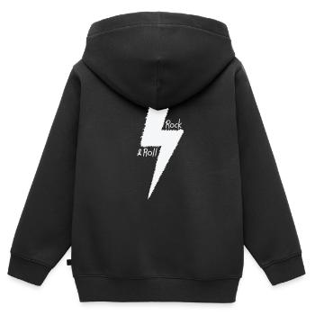 Rock 'n' Roll Gitarre Genre Musikstil - Kinder Premium Organic Zip Hoodie - Schwarz - Hinten - AI Model Kid Male (0cm)