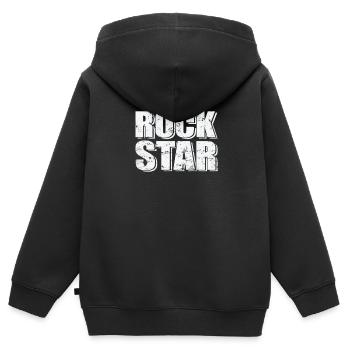 Rock Star Musikstil Genre Gitarre Rockband - Kinder Premium Organic Zip Hoodie - Schwarz - Hinten - AI Model Kid Male (0cm)
