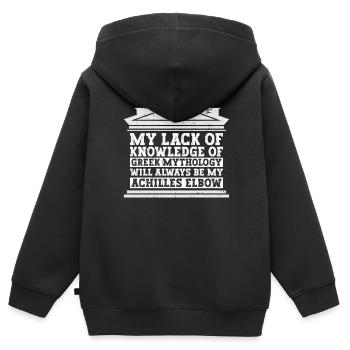 Griechische Mythologie Antik Griechischer Gott - Kinder Premium Organic Zip Hoodie - Schwarz - Hinten - AI Model Kid Male (0cm)