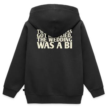 Deux antennes ont le mariage pour la mariée - Sweat Premium à capuche zippé enfant bio - noir - Dos - AI Model Kid Male (0cm)