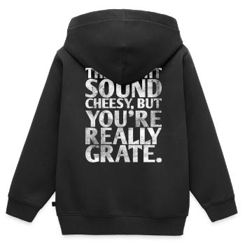 Das Mag Kitschig Klingen, Aber Sie Sind Wirklich - Kinder Premium Organic Zip Hoodie - Schwarz - Hinten - AI Model Kid Male (0cm)