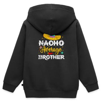 Frère - Sweat Premium à capuche zippé enfant bio - noir - Dos - AI Model Kid Male (0cm)