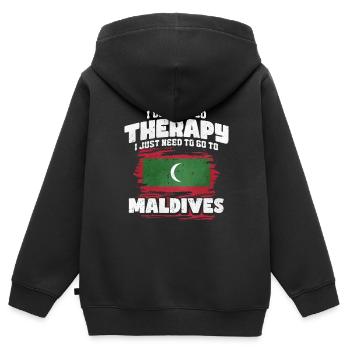 Malediven - Kinder Premium Organic Zip Hoodie - Schwarz - Hinten - AI Model Kid Male (0cm)