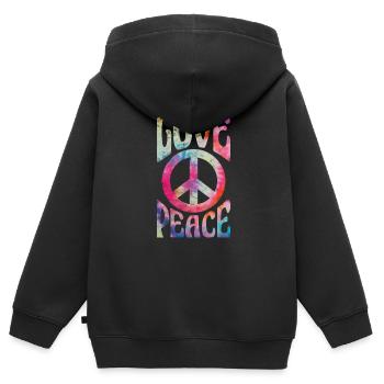Hippie - Sweat Premium à capuche zippé enfant bio - noir - Dos - AI Model Kid Male (0cm)
