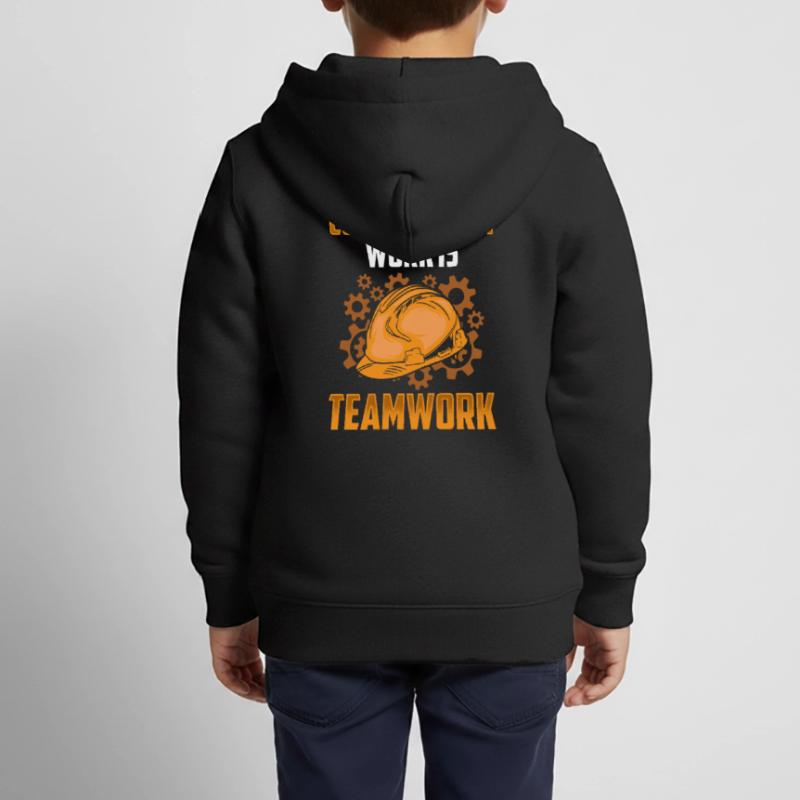 Construction work is teamwork Construction Teamwork Construction site Kids Premium Organic Zip-up Hoodie