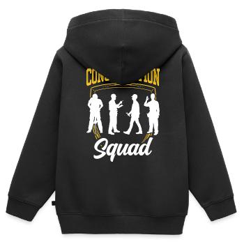 Construction team Teamwork Construction site Construction worker Construction team - Kids Premium Organic Zip-up Hoodie - black - Back - AI Model Kid Male (0cm)