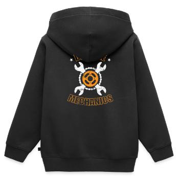 Bicycle Mechanic Mechatroniker Zweirad - Kinder Premium Organic Zip Hoodie - Schwarz - Hinten - AI Model Kid Male (0cm)