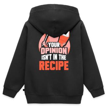 Votre avis n’est pas inclus dans la recette Mama - Sweat Premium à capuche zippé enfant bio - noir - Dos - AI Model Kid Male (0cm)