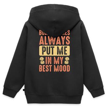 Board Games Always Put Me In My Best Mood Dice - Kinder Premium Organic Zip Hoodie - Schwarz - Hinten - AI Model Kid Male (0cm)