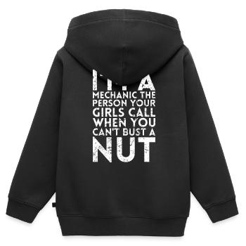 Ich Bin Ein Mechaniker Die Person, Die Deine - Kinder Premium Organic Zip Hoodie - Schwarz - Hinten - AI Model Kid Male (0cm)