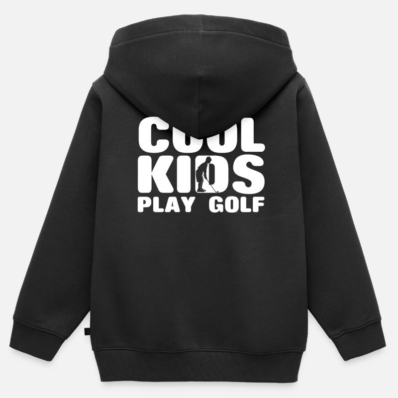 Golf Spieler Spruch Geschenkidee - Kinder Premium Organic Zip Hoodie - Schwarz
