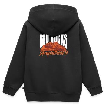 Colorado - Kinder Premium Organic Zip Hoodie - Schwarz - Hinten - AI Model Kid Male (0cm)