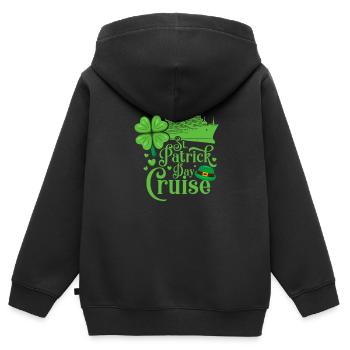 Cruise St Patricks Day - Kids Premium Organic Zip-up Hoodie - black - Back - AI Model Kid Male (0cm)