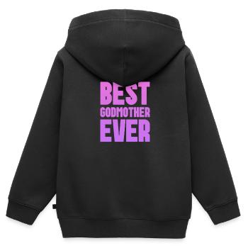 Patin - Kinder Premium Organic Zip Hoodie - Schwarz - Hinten - AI Model Kid Male (0cm)