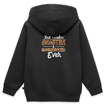 Patin - Kinder Premium Organic Zip Hoodie - Schwarz - Hinten - AI Model Kid Male (0cm)