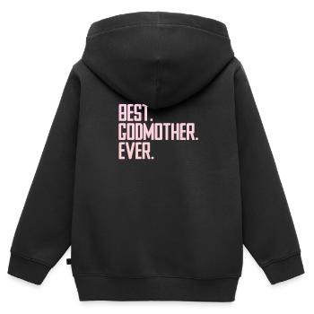 Patin - Kinder Premium Organic Zip Hoodie - Schwarz - Hinten - AI Model Kid Male (0cm)