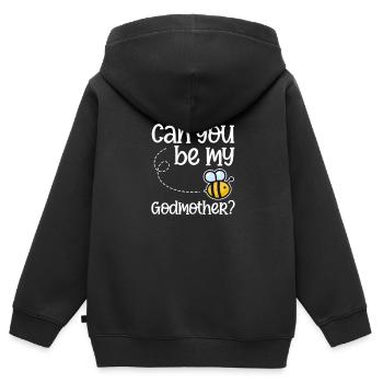 Patin - Kinder Premium Organic Zip Hoodie - Schwarz - Hinten - AI Model Kid Male (0cm)