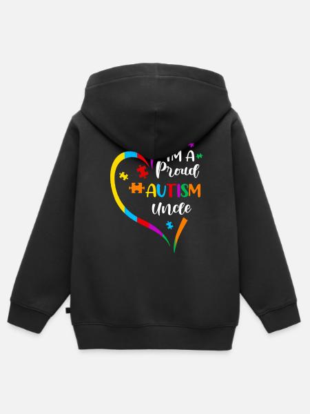 Autismus - Kinder Premium Organic Zip Hoodie - Schwarz