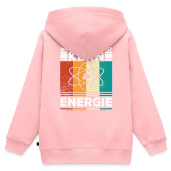 Atomenergie Kernkraft Kernenergie Atomkraftwerke - Kinder Premium Organic Zip Hoodie - Rosa - Hinten - AI Model Kid Female (0cm)