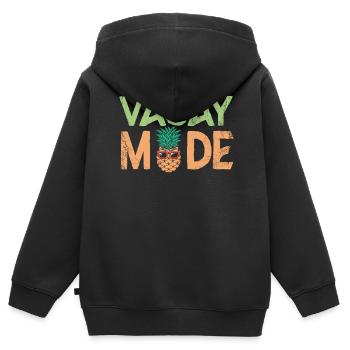 Vacay Mode Ananas Design Für Strandliebhaber - Kinder Premium Organic Zip Hoodie - Schwarz - Hinten - AI Model Kid Male (0cm)