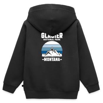 Montana - Kinder Premium Organic Zip Hoodie - Schwarz - Hinten - AI Model Kid Male (0cm)