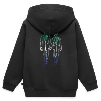 Schwuler Bräutigam Homosexuell Hochzeit Schwul - Kinder Premium Organic Zip Hoodie - Schwarz - Hinten - AI Model Kid Male (0cm)
