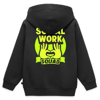 Team Social Work Social Workers Social Work - Kids Premium Organic Zip-up Hoodie - black - Back - AI Model Kid Male (0cm)