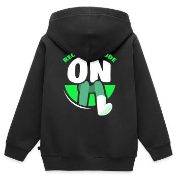 Erholung Modus Ein Überlebender Patient Erholen - Kinder Premium Organic Zip Hoodie - Schwarz - Hinten - AI Model Kid Male (0cm)