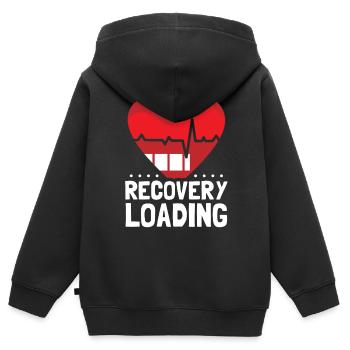 Erholung Laden Erholen Überlebender Patient - Kinder Premium Organic Zip Hoodie - Schwarz - Hinten - AI Model Kid Male (0cm)