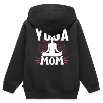 Yoga Mama Mami Mère Hobby - Sweat Premium à capuche zippé enfant bio - noir - Dos - AI Model Kid Male (0cm)