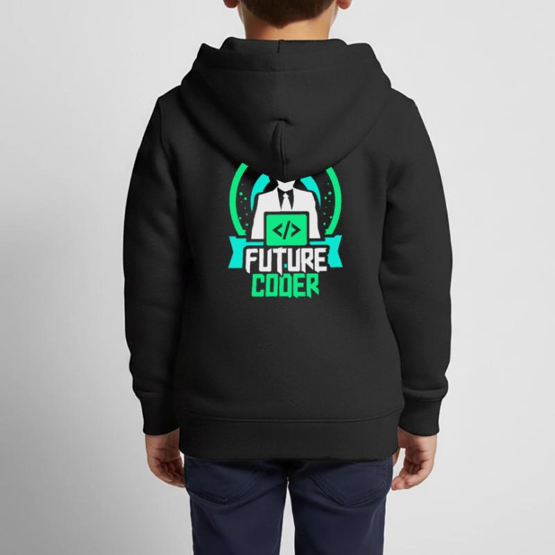 Zukünftiger Coder Coding Programmierer Code Kinder Premium Organic Zip Hoodie
