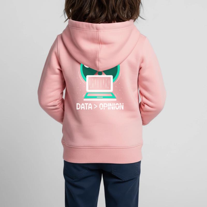 Data > Opinion Code Programmierer Coder Coding Kinder Premium Organic Zip Hoodie